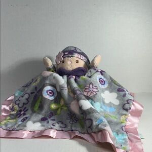 Douglas Baby Doll Baby Lovey Blanket with Floral Design 14 inches square